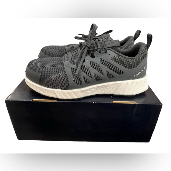 NIB Reebok Men’s Fusion Flexweave Comp Toe Industrial Shoes in Charcoal size 7 - Picture 3 of 9